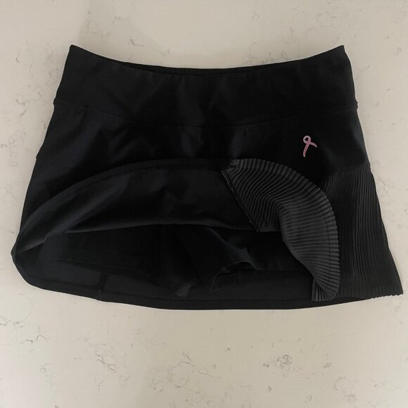 Running Room Athletic Poly Blend Running Skirt/Skort w Side Pleating Black Sz M - Picture 5 of 9